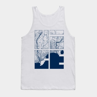 Nice, France City Map Typography - Coastal Tank Top